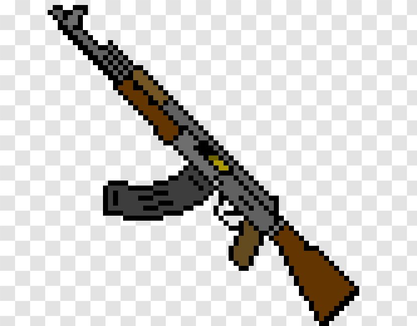 AK-47 Pixel Art Weapon - Heart - Ak 47 Transparent PNG