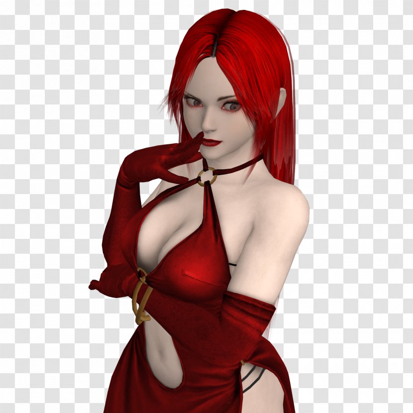 Art Red Hair Coloring Skarlet - Brown - Mortal Kombat Transparent PNG