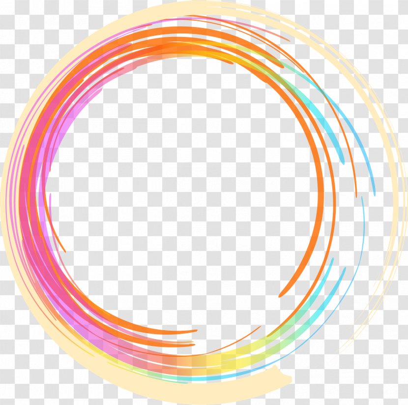 Circle Gratis - Resource - Hand Painted Colorful Transparent PNG
