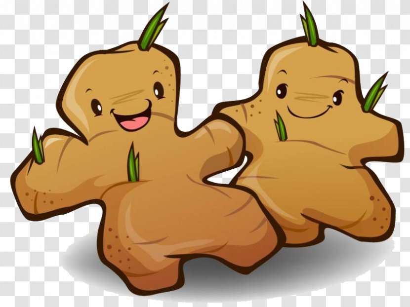 Ginger Cartoon Vegetable Motion Sickness - Fictional Character Transparent PNG