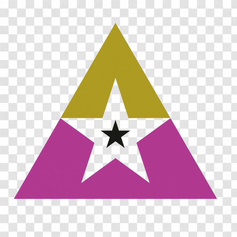 Pentagram - Vector Purple FivePointed Star Hollow Triangle Pattern Transparent PNG