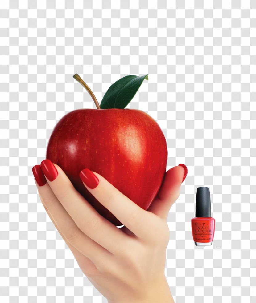 Nail Polish Salon Gel Nails Manicure - Holding Apple Transparent PNG