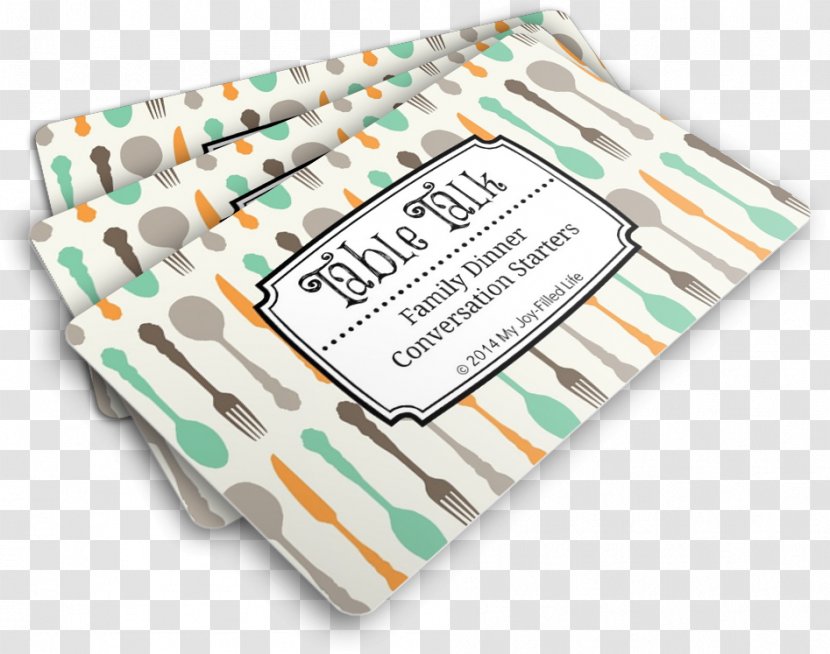 Dinner Conversation Opener Eating Meal - Table Card Transparent PNG