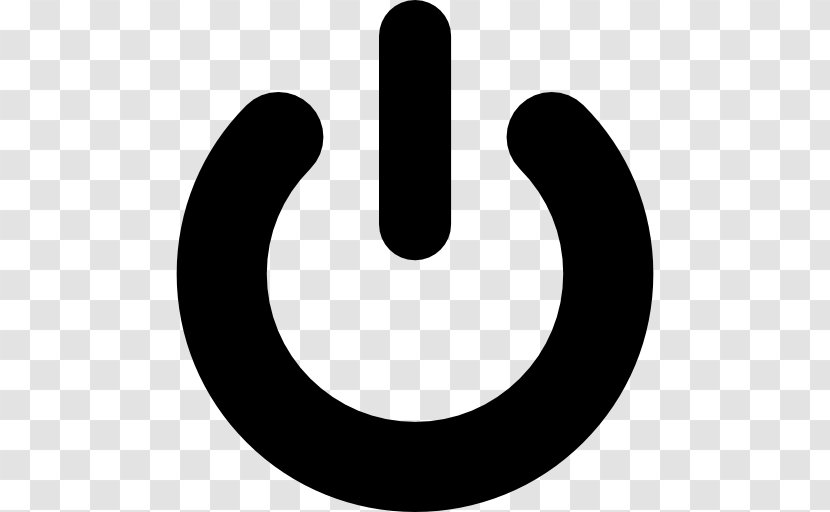 Power Symbol Sign Logo - Black And White Transparent PNG
