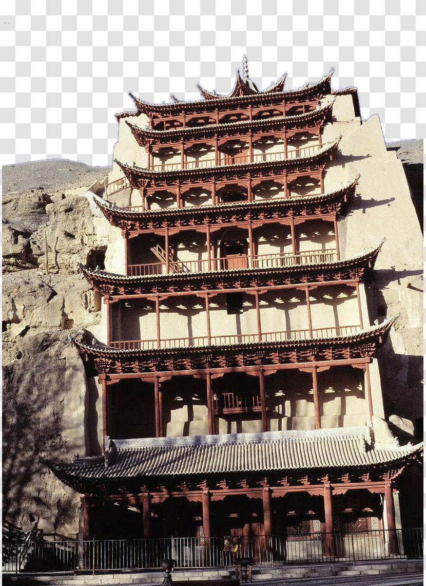 Mogao Caves Mogaozhen Bezeklik Danghe River Northern Liang - Condominium - Thousand Buddha Hole Main Entrance Appearance Transparent PNG