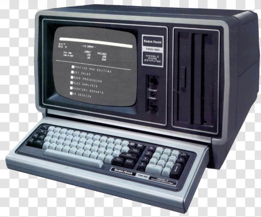 TRS-80 Microcomputer Tandy Corporation RadioShack - Radioshack - 80s Transparent PNG