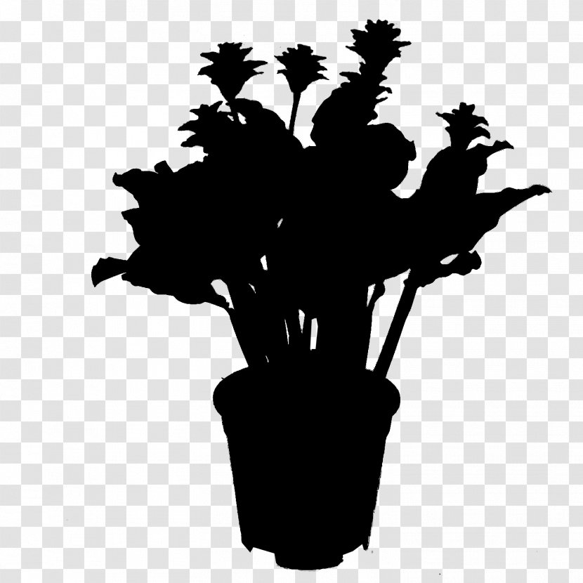 Flowering Plant Silhouette Font Leaf - Plants Transparent PNG