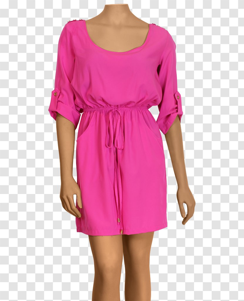 Shoulder Sleeve Nightwear Dress Pink M - Joint Transparent PNG