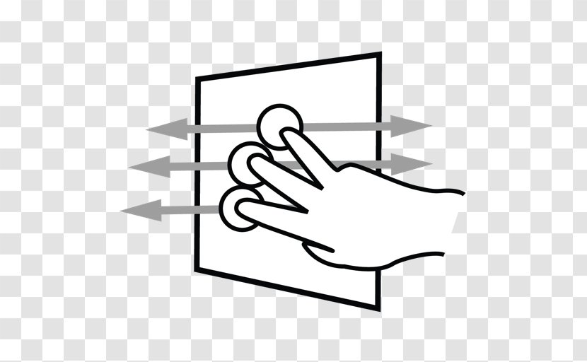 White Line Technology Angle Clip Art - Hand Transparent PNG