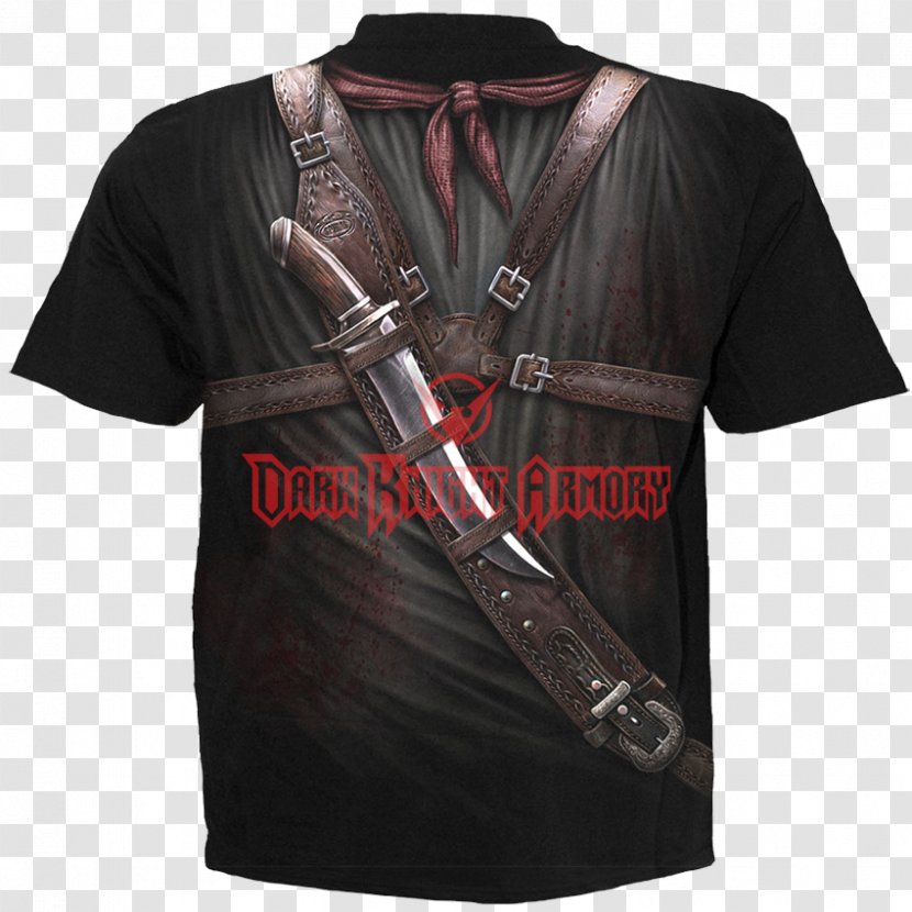Printed T-shirt Long-sleeved Gun Holsters - Neck Transparent PNG