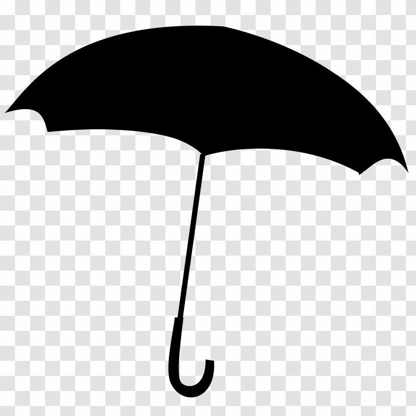 Umbrella Cartoon - Blackandwhite Transparent PNG