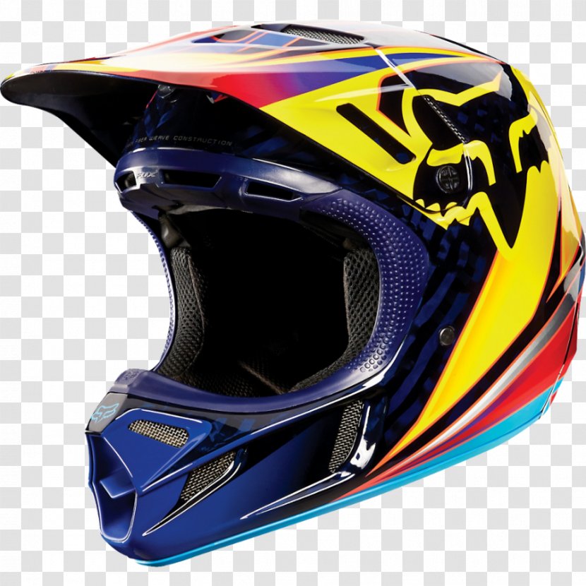 Motorcycle Helmets Fox Racing Motocross - Mountain Bike Transparent PNG
