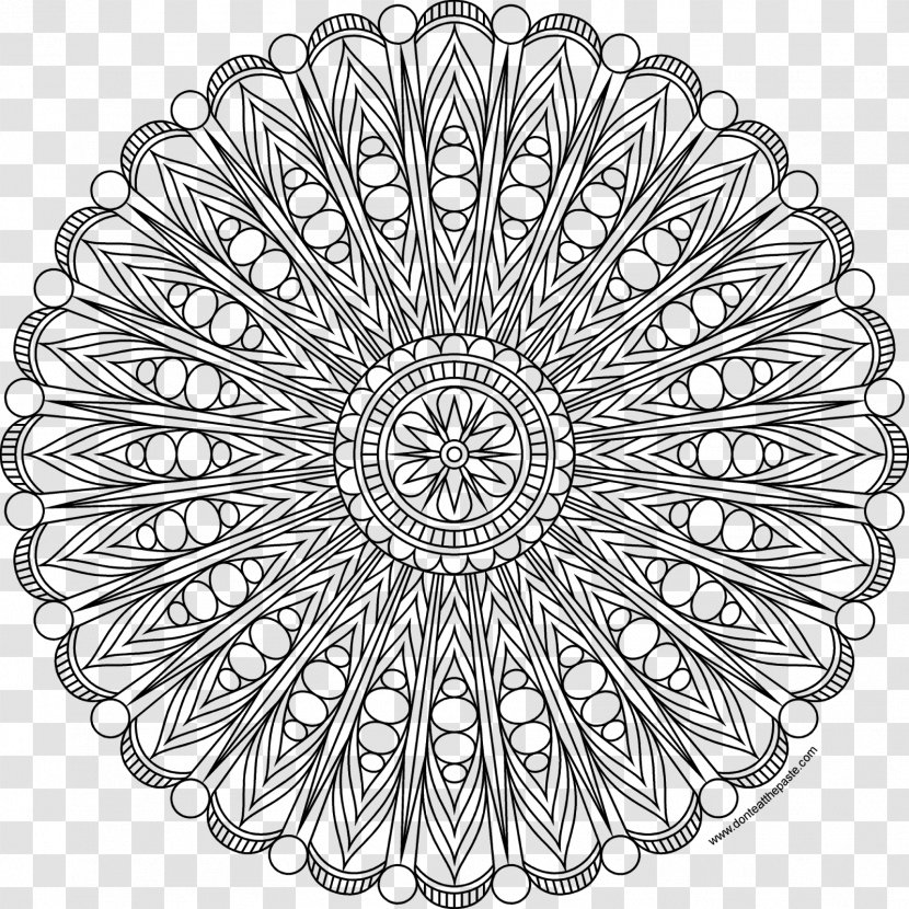 Mandala Coloring Book Drawing Colored Pencil Adult - Point Transparent PNG