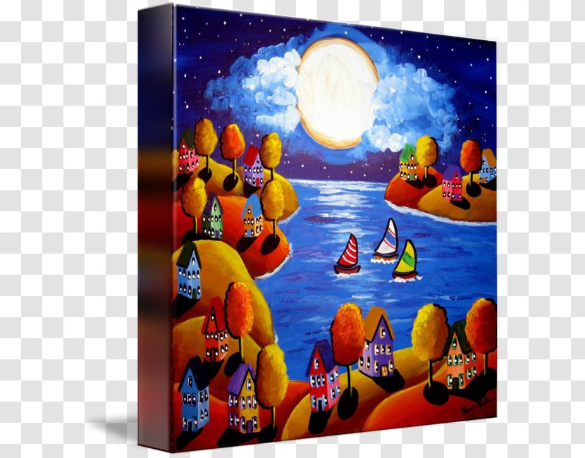 Art Picture Frames Gallery Wrap Desktop Wallpaper Canvas - Full Moon Mid-autumn Festival Transparent PNG