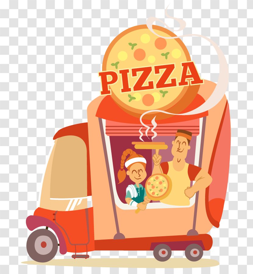 Pizza Fast Food Truck Clip Art - Delivery - Cliparts Transparent PNG