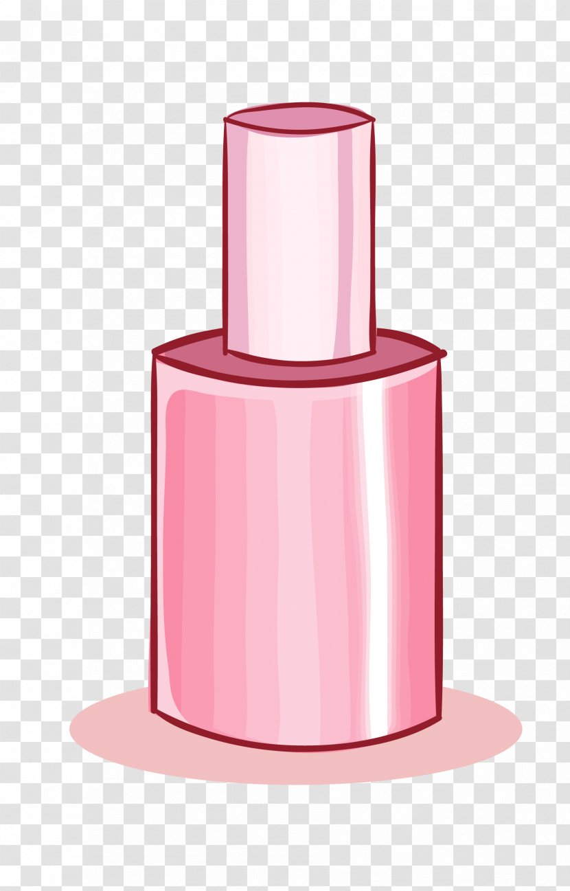 Nail Polish Lipstick Manicure - Magenta - Vector Transparent PNG