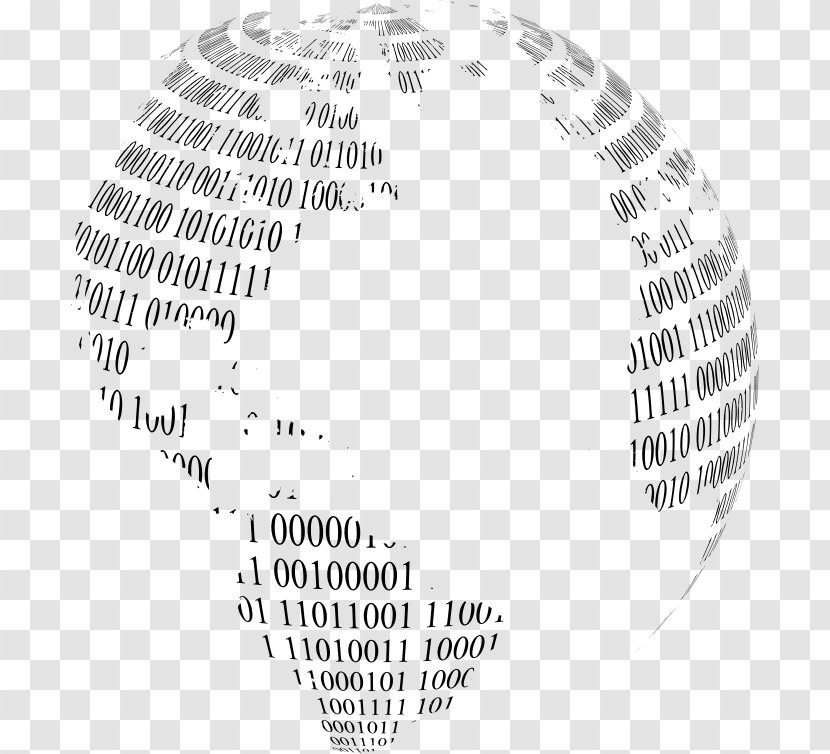 Binary Number Code Earth Sphere - Flower Transparent PNG