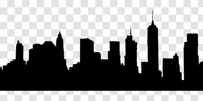 City Skyline Silhouette - Building - Blackandwhite Transparent PNG