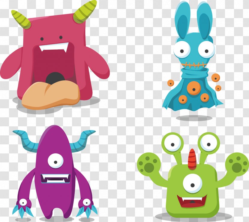 Yu014dkai Cartoon Monster Illustration - Toy - Vector Painted Transparent PNG