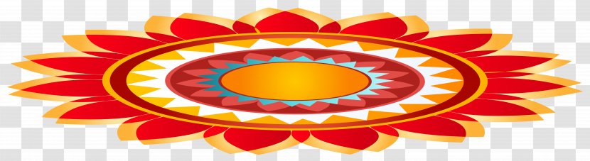 Rangoli Interior Design Clip Art - Orange - Happy Decoration Image Transparent PNG