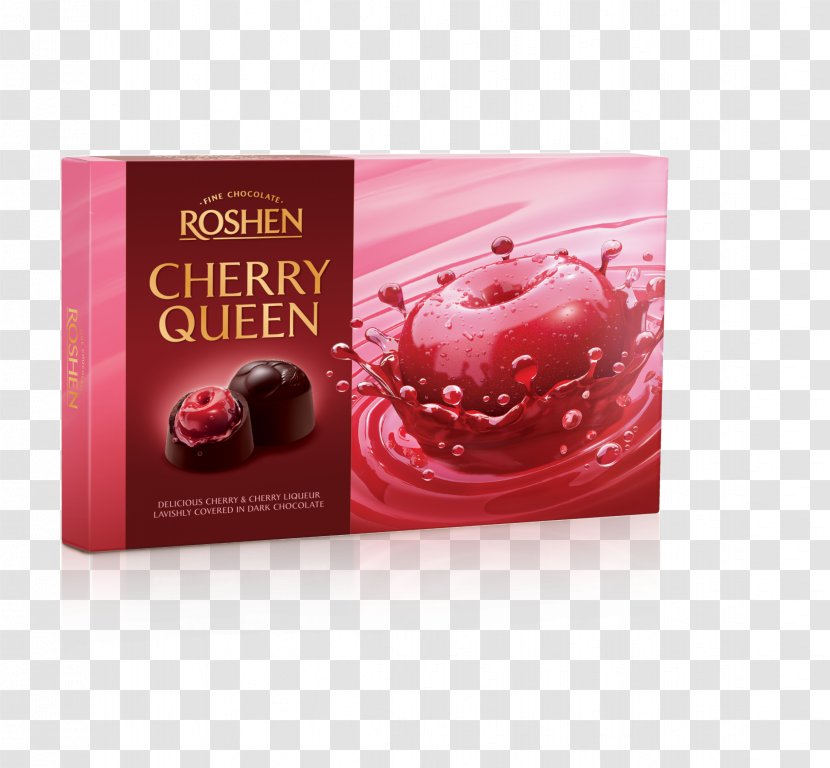 Liqueur Chocolate Truffle Candy Roshen - Cherry Transparent PNG