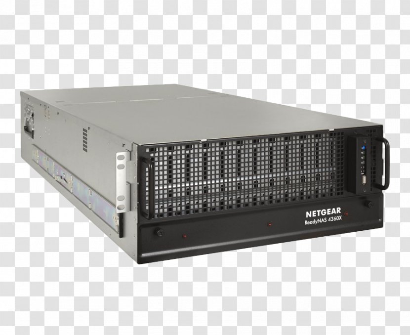NETGEAR ReadyNAS 4360S 60-bay NAS Network Storage Systems Data 10 Gigabit Ethernet - Stereo Amplifier - X Display Rack Transparent PNG