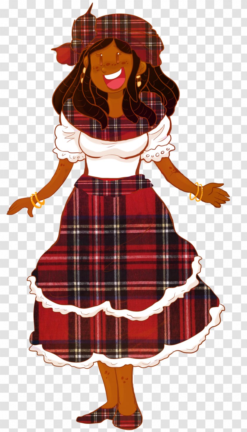 Tartan Kilt Costume Design Cartoon - Greeting Note Cards - Uniform Transparent PNG