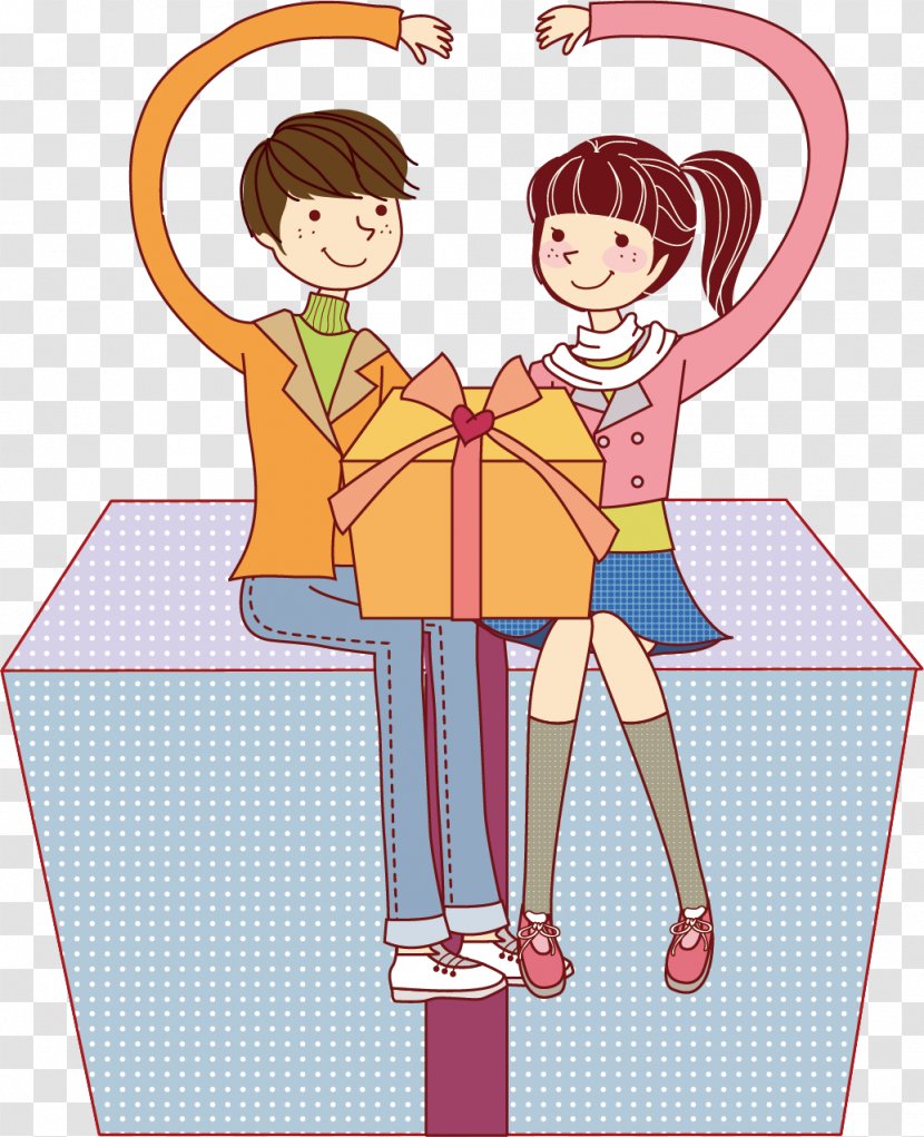 Cartoon Stock Illustration - Frame - Couple Transparent PNG