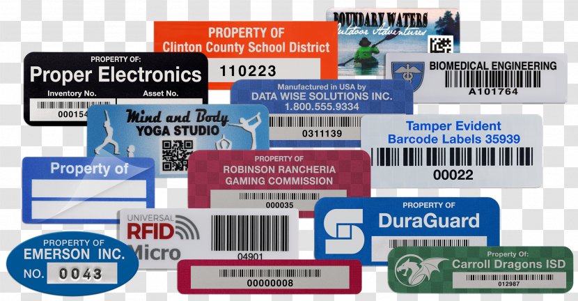 Label Asset Tracking Sticker Inventory Printing - Metal Transparent PNG