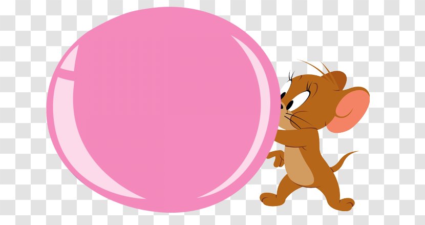 Jerry Mouse Nibbles Tom And Chewing Gum Bubble - Watercolor Transparent PNG
