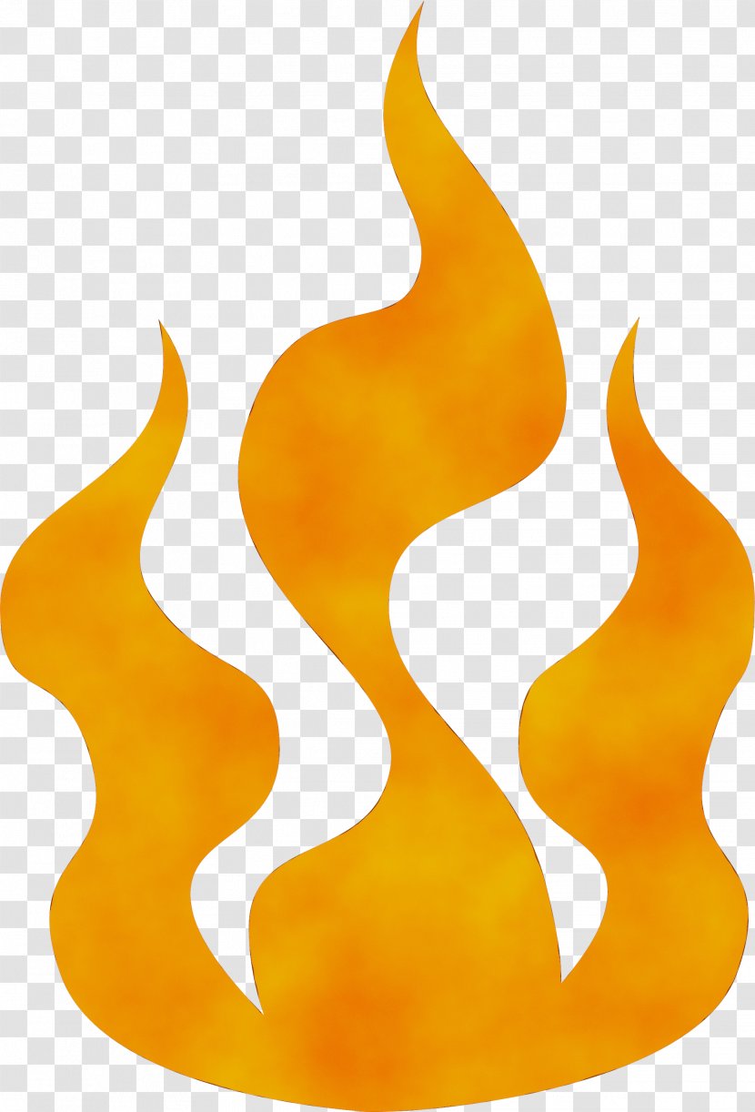 Yellow Flame - Wet Ink Transparent PNG