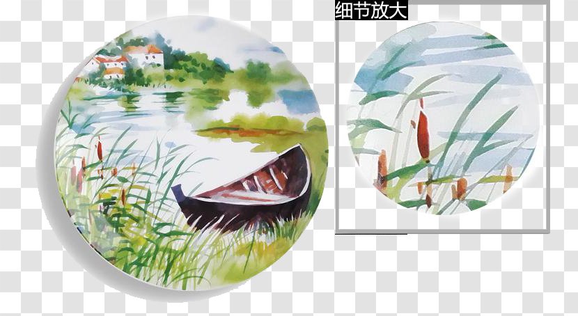 Creative Watercolor Painting Color - Festival - Tray Boat Transparent PNG