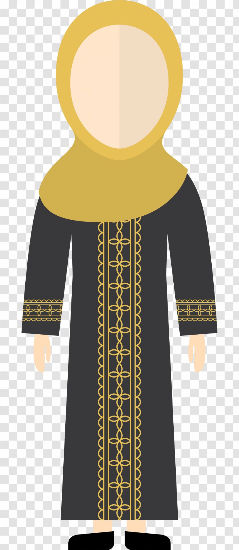 Middle East Islam Computer File - Silhouette - Yellow Minimalist Islamic Women Transparent PNG