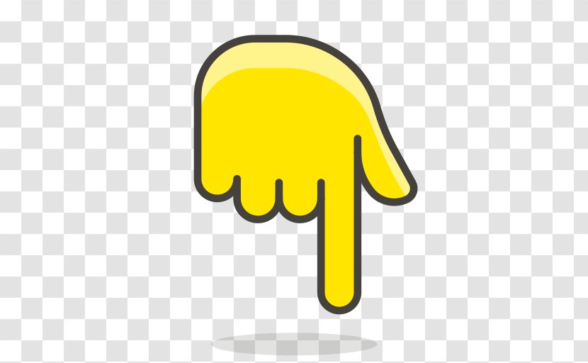 Hand Emoji Backhand Index - Yellow - Author Transparent PNG
