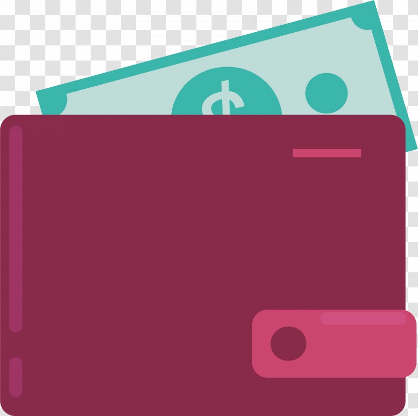 Wallet - Gratis - Red Folding Transparent PNG