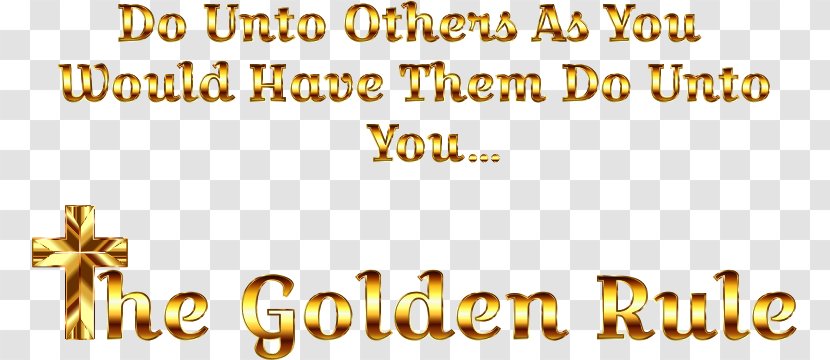 Golden Rule Clip Art - Gold Transparent PNG