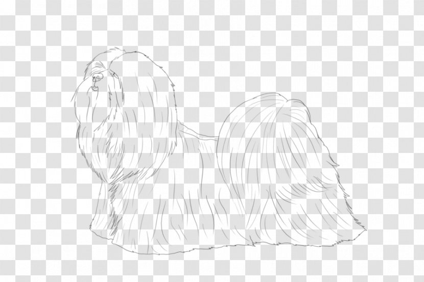 Dog Paw Drawing Sketch - Hm - Lhasa Apso Transparent PNG