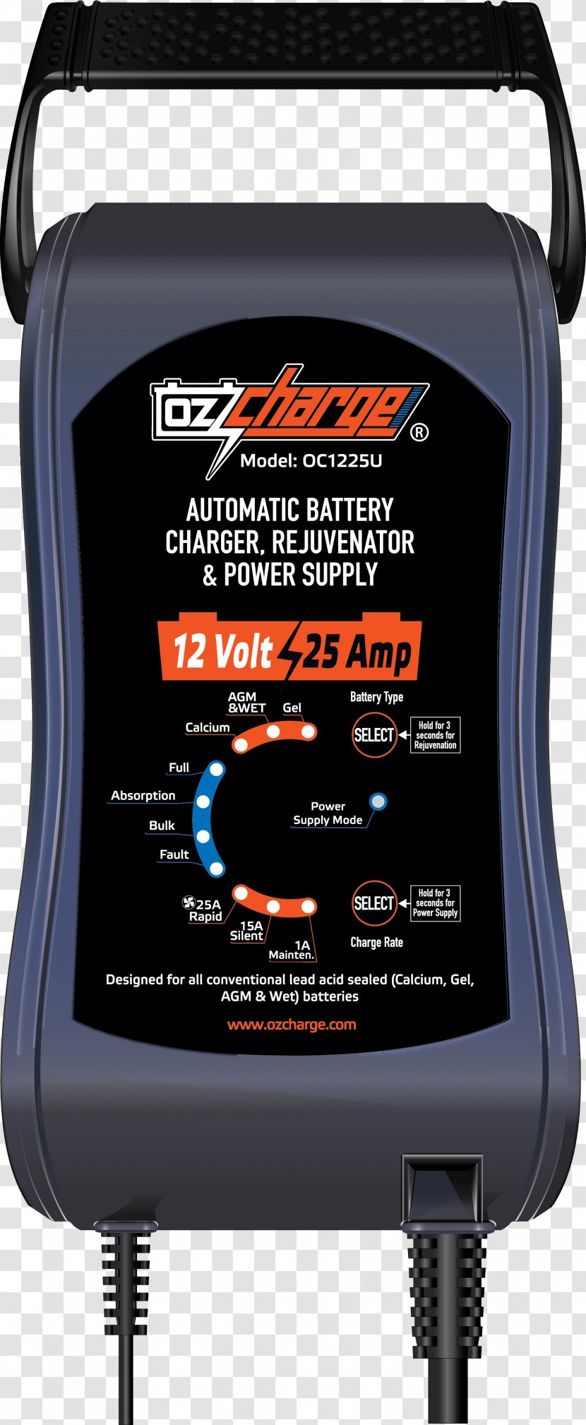 Battery Charger VRLA Volt Ampere Lead–acid - Gel - Ninevolt Transparent PNG