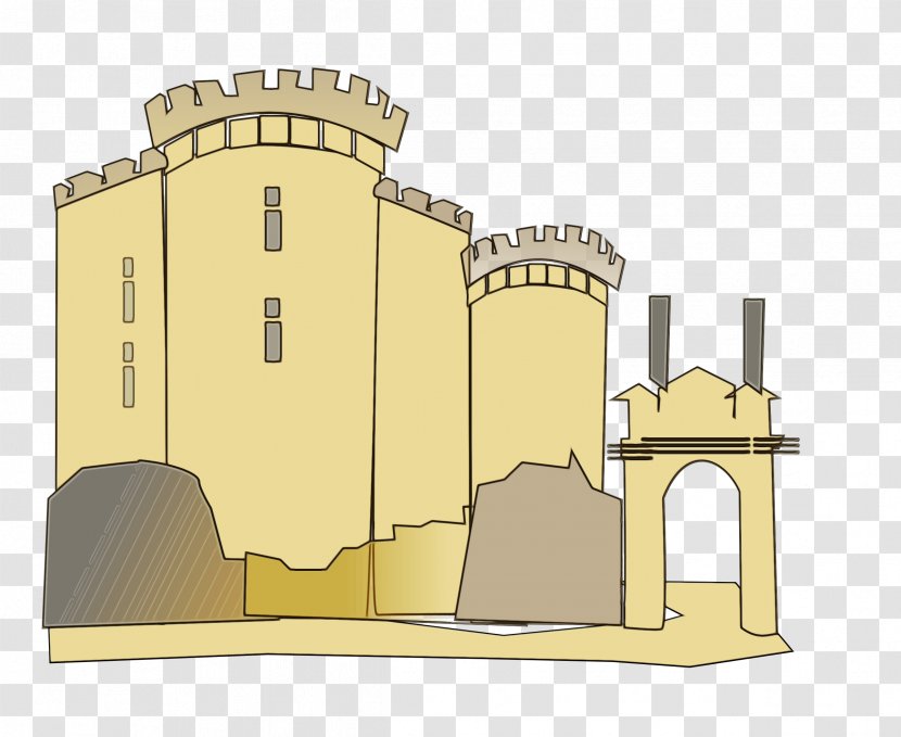 Castle Architecture Clip Art Building Facade - Palace House Transparent PNG