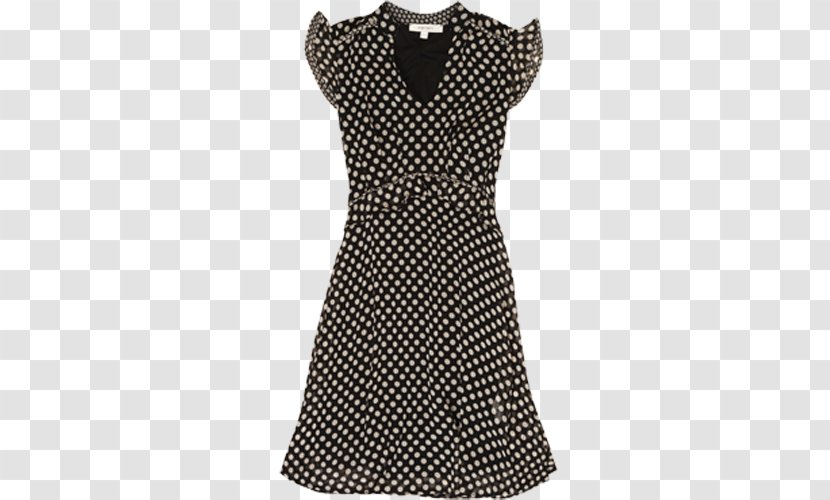 Little Black Dress Polka Dot T-shirt Sleeve Transparent PNG