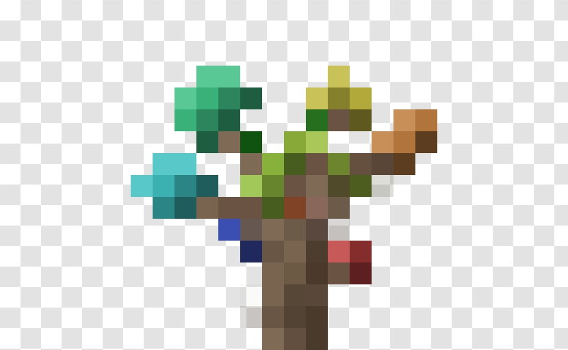 Minecraft Mods Tree Oak - RAINBOW TREE Transparent PNG