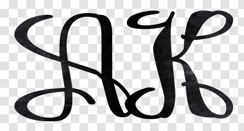 Font Initial Letter Logo Monogram - Black And White - Blue Transparent PNG