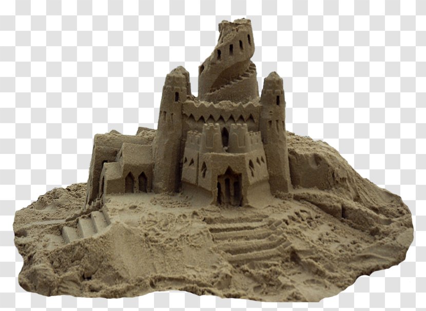 Sand Art And Play Castle Sculpture Beach - Medieval Architecture Transparent PNG
