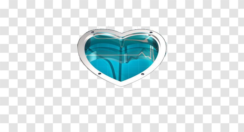 Blue Silver - Turquoise - Heart Love Outside Transparent PNG