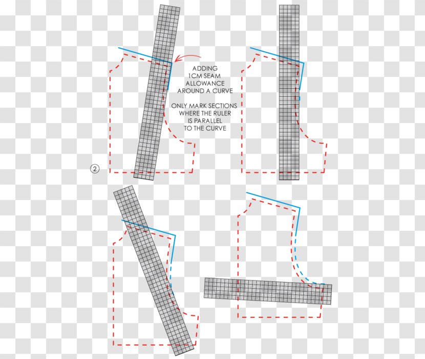 French Curve Ruler Sewing Pattern Grading - Diagram - Patterns Transparent PNG