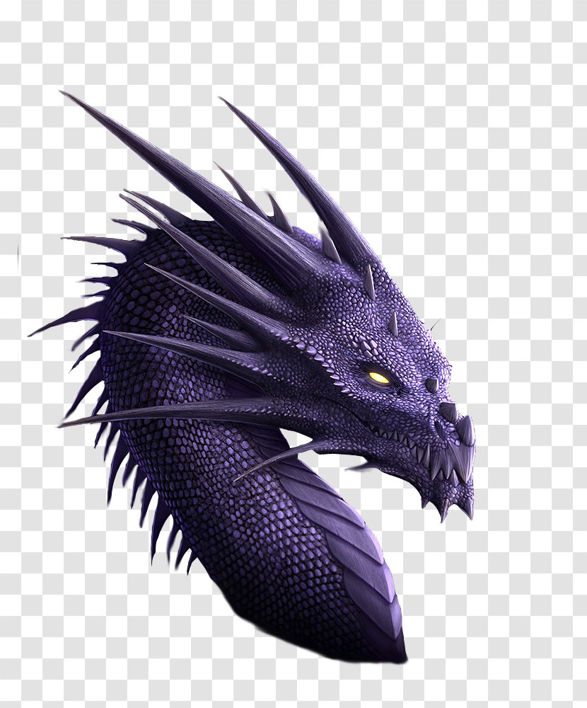 Dragon Purple Legendary Creature Fantasy - Pic Transparent PNG