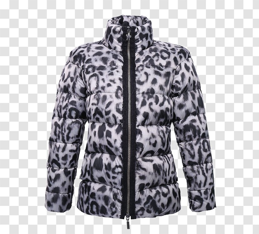 Jacket Fashion Coat Ms. - Fur Clothing - Leopard Down Transparent PNG