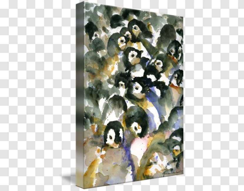 Penguin Watercolor Painting Abstract Art - Flightless Bird - Nursery Transparent PNG