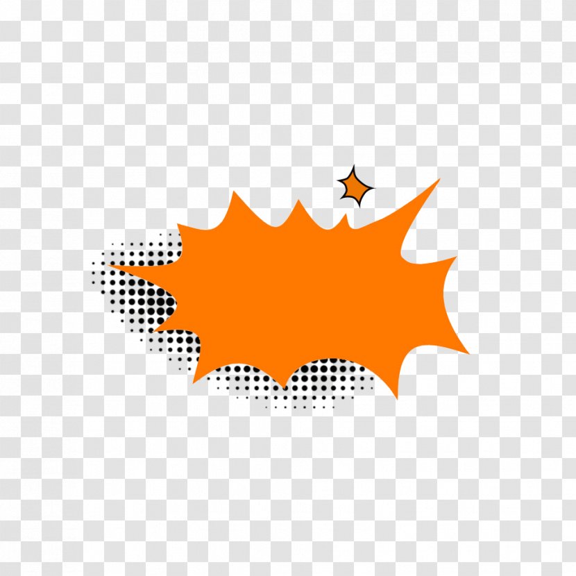 Cartoon Orange Explosion Icon - Yellow - Drawing Transparent PNG