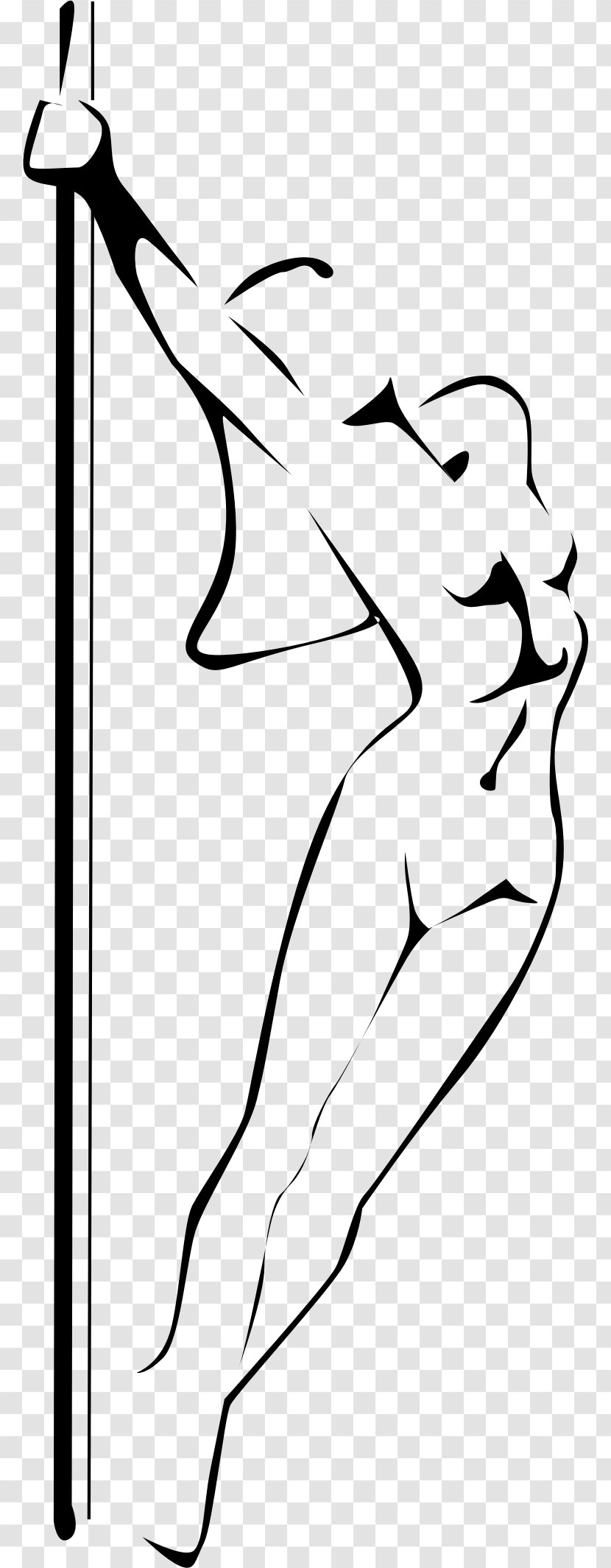 Pole Dance Clip Art - Black And White - Strip Transparent PNG
